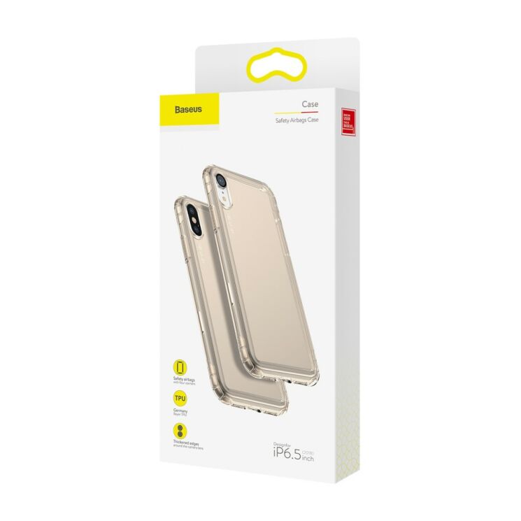 Силіконовий чохол BASEUS Safety Airbags для Apple iPhone Xs Max - Gold: фото 8 з 9