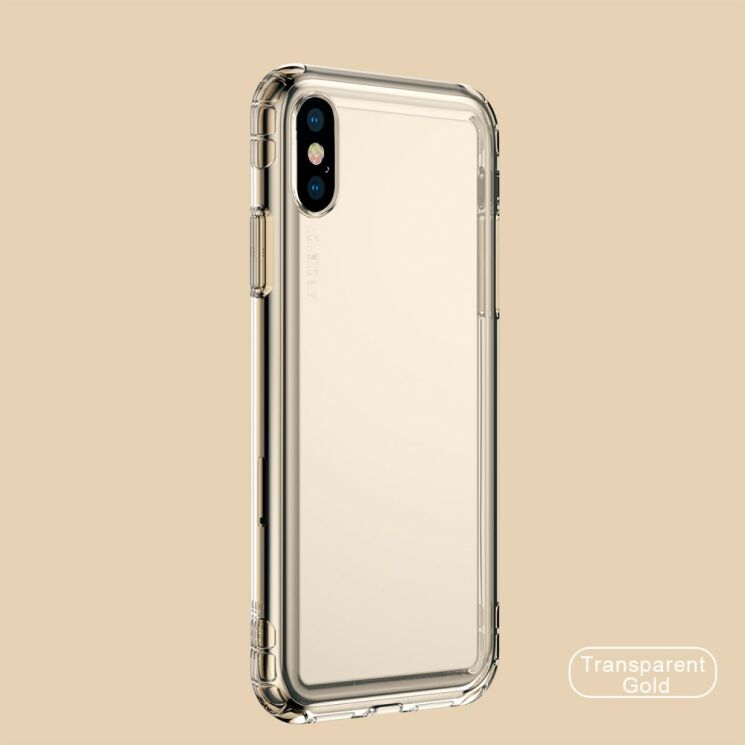 Силіконовий чохол BASEUS Safety Airbags для Apple iPhone Xs Max - Gold: фото 1 з 9