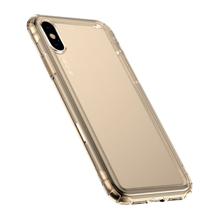 Силіконовий чохол BASEUS Safety Airbags для Apple iPhone Xs Max - Gold: фото 5 з 9