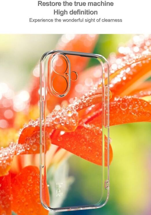 Силиконовый чехол IMAK UX-5 Series для Apple iPhone 16 - Transparent: фото 5 из 8