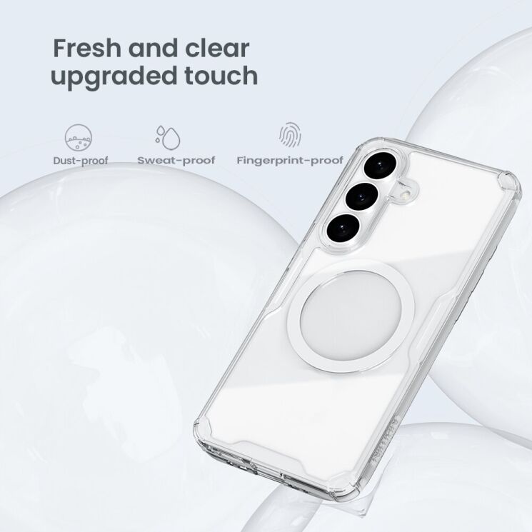 Силиконовый чехол NILLKIN Nature TPU Pro Magnetic для Samsung Galaxy S26 - Transparent: фото 13 из 17