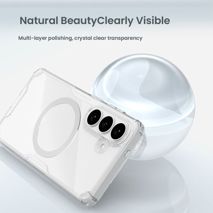 Силиконовый чехол NILLKIN Nature TPU Pro Magnetic для Samsung Galaxy S26 - Transparent: фото 7 из 17