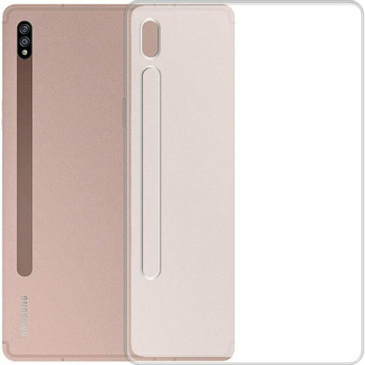 Силиконовый чехол Deexe Silicone Fit для Samsung Galaxy Tab S7 (T870/875) / S8 (X700/706) - Transparent: фото 1 из 4