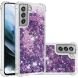 Силиконовый (TPU) чехол Deexe Liquid Glitter для Samsung Galaxy S21 FE (G990) - Dark Purple Hearts (230628I). Фото 1 из 7