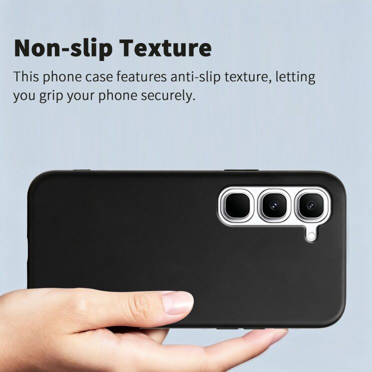 Силіконовий (TPU) чохол Deexe Matte Case для Infinix Hot 70 Pro - Black: фото 7 з 8