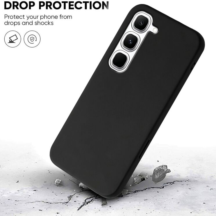 Силіконовий (TPU) чохол Deexe Matte Case для Infinix Hot 70 Pro - Black: фото 5 з 8