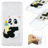 Силіконовий (TPU) чохол Deexe Pretty Glossy для Samsung Galaxy M20 - Panda Holding a Bottle (245203E)