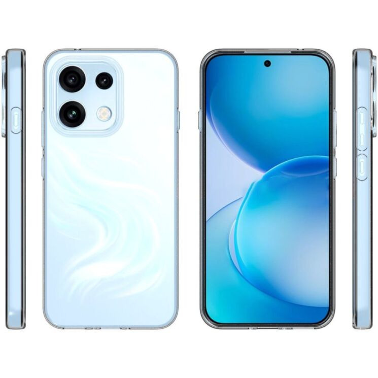 Силиконовый (TPU) чехол Deexe UltraThin для OPPO Reno 16 Pro - Transparent (413602T) Силиконовый (TPU) чехол Deexe UltraThin для OPPO Reno 16 Pro - Transparent: фото 5 из 5