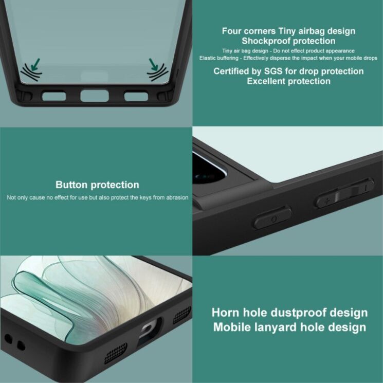 Силиконовый (TPU) чехол IMAK UX-9A Series для Google Pixel 9a - Black: фото 6 из 9