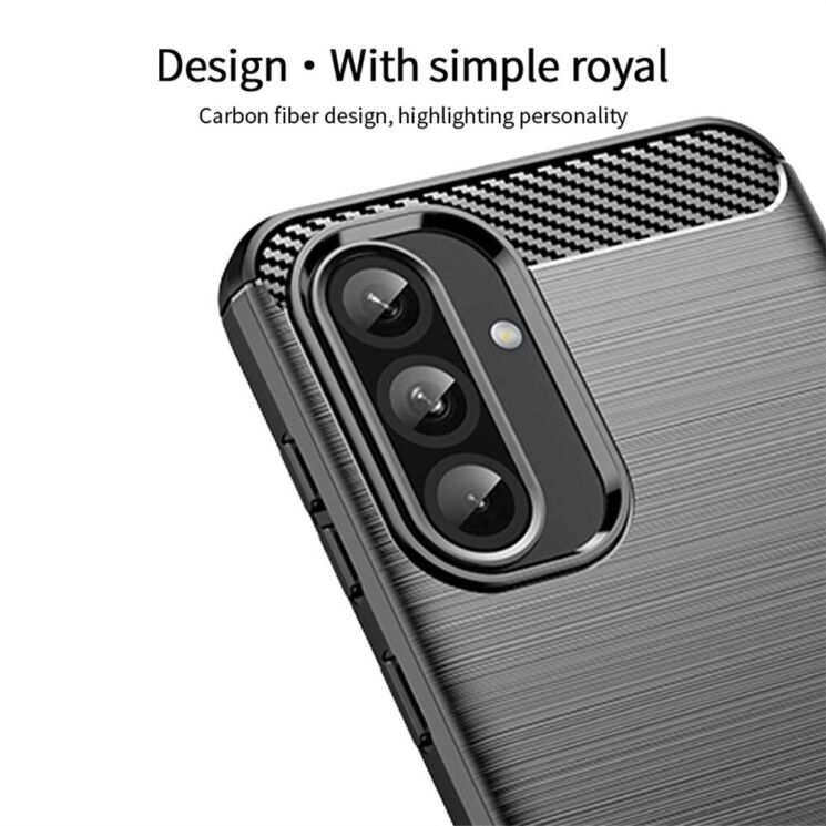 Силиконовый (TPU) чехол MOFI Carbon Fiber для Samsung Galaxy A36 (A366) - Black: фото 5 из 11