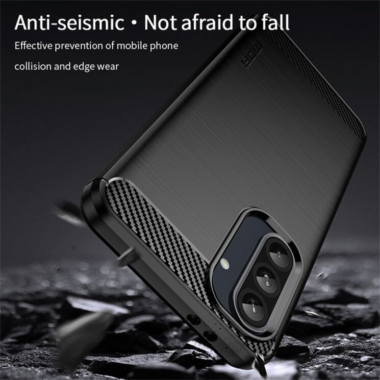 Силиконовый (TPU) чехол MOFI Carbon Fiber для Samsung Galaxy A36 (A366) - Black: фото 6 из 11