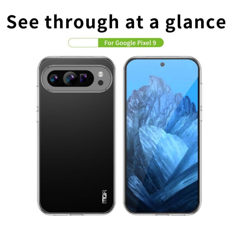 Силиконовый (TPU) чехол MOFI Thin Guard для Google Pixel 9 - Transparent: фото 4 из 12