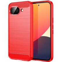 Силиконовый (TPU) чехол UniCase Carbon для Google Pixel 10a - Red: фото 1 из 8
