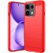 Силиконовый (TPU) чехол UniCase Carbon для OPPO Reno 16 F/FS - Red (413412R). Фото 1 из 9