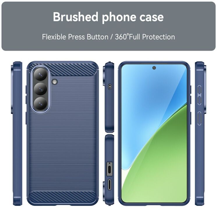 Силиконовый (TPU) чехол UniCase Carbon для Samsung Galaxy S26 Plus - Black: фото 8 из 8