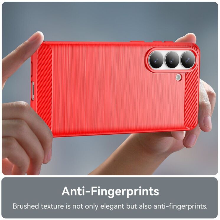 Силиконовый (TPU) чехол UniCase Carbon для Samsung Galaxy S26 Plus - Black: фото 5 из 8