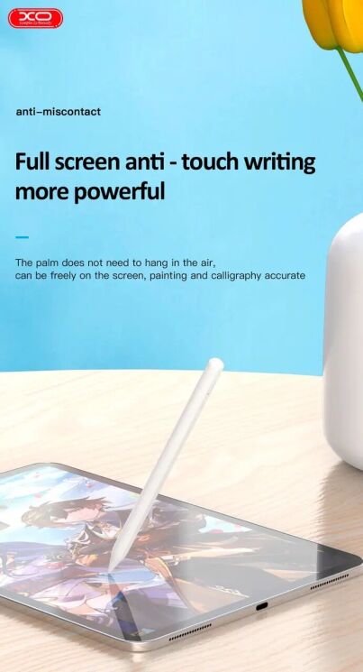 Стилус XO ST-04 Universal Magnetic Capacitive Pen - White: фото 3 из 5