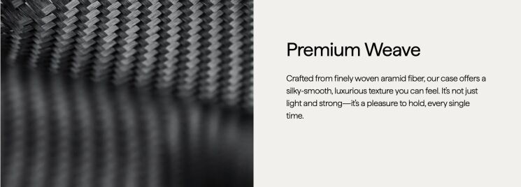 Ультратонкий чохол Pitaka Edge Case для Samsung Galaxy S26 Ultra (S948) KS2601U - 600D Black / Grey (Twill): фото 8 з 11