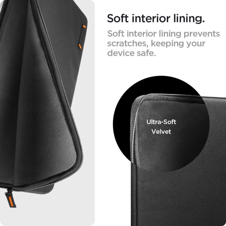 Универсальный чехол Spigen (SGP) Basic Laptop Pouch для ноутбука диагональю 15-16 дюймов (AFA07005) - Black: фото 11 из 14