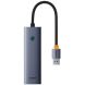 USB HUB Baseus UltraJoy Series 4-Port (USB to 4USB3.0) B0005280A813-02 - Space Grey (896373H). Фото 4 з 10