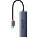 USB HUB Baseus UltraJoy Series 4-Port (USB to 4USB3.0) B0005280A813-02 - Space Grey (896373H). Фото 5 з 10
