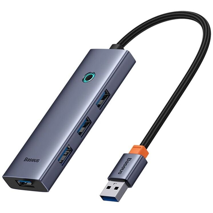 USB HUB Baseus UltraJoy Series 4-Port (USB to 4USB3.0) B0005280A813-02 - Space Grey: фото 1 з 10