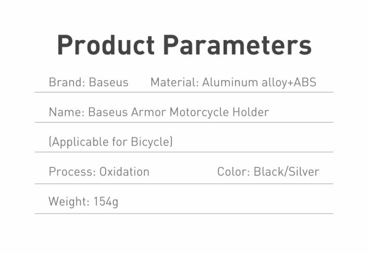 Велосипедний тримач BASEUS Armor Motorcycle - Silver: фото 19 з 20