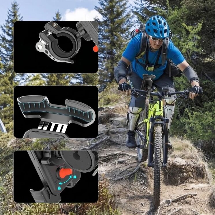 Велосипедный держатель Tech-Protect V7 Universal Mount - Black (981567B) Велосипедный держатель Tech-Protect V7 Universal Mount - Black: фото 9 из 11