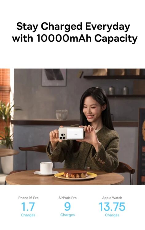 Внешний аккумулятор Baseus EnerFill FT11 Magnetic 27W (10000mAh) P10165700213-00 - Cosmic Black: фото 11 из 21