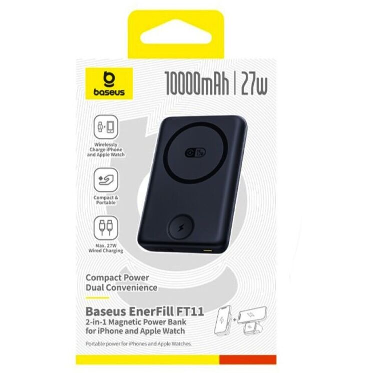 Внешний аккумулятор Baseus EnerFill FT11 Magnetic 27W (10000mAh) P10165700213-00 - Cosmic Black: фото 3 из 21