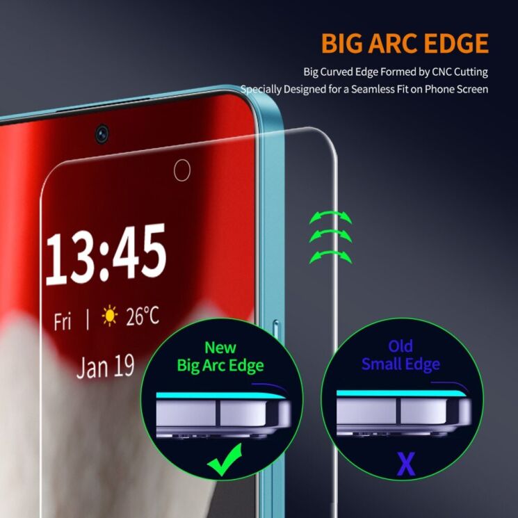 Захисне скло ENKAY 0.26mm 9H для Samsung Galaxy S24 FE (S721): фото 4 из 6