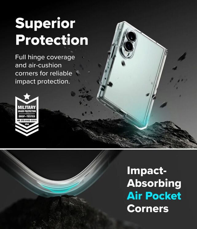Защитный чехол Ringke Fusion Flap для Samsung Galaxy Fold 8 (8800328819351) - Clear (424580C) Защитный чехол Ringke Fusion Flap для Samsung Galaxy Fold 8 (8800328819351) - Clear: фото 10 из 23