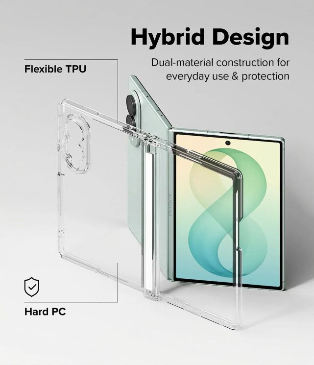 Защитный чехол Ringke Fusion Flap для Samsung Galaxy Fold 8 (8800328819351) - Clear (424580C) Защитный чехол Ringke Fusion Flap для Samsung Galaxy Fold 8 (8800328819351) - Clear: фото 12 из 23