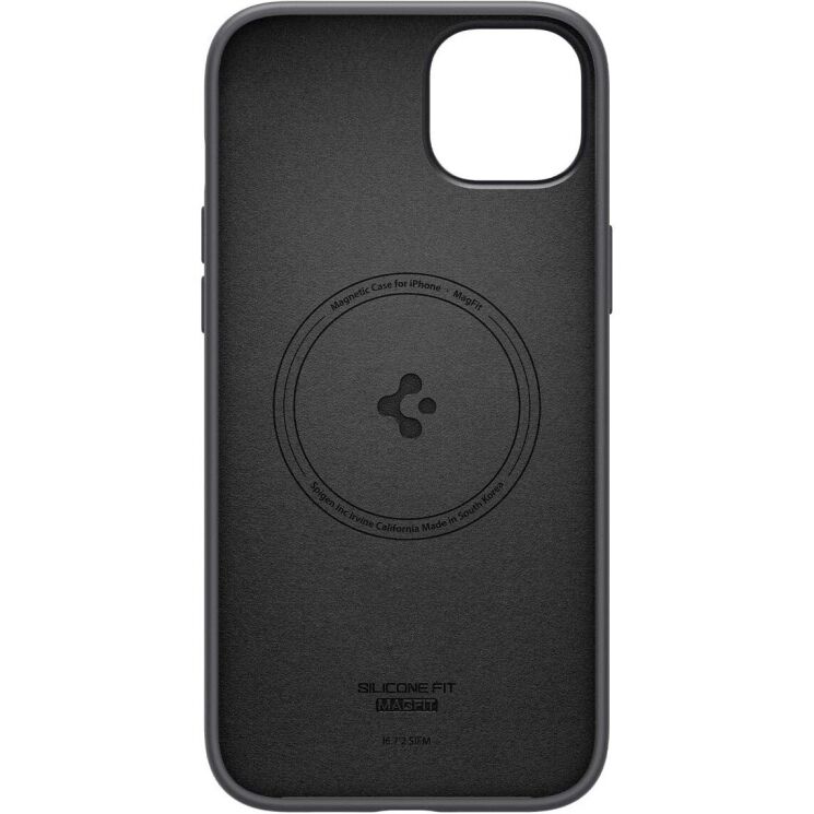 Захисна накладка Spigen (SGP) Silicone Fit (MagFit) для Apple iPhone 14 Plus - Black: фото 6 из 16