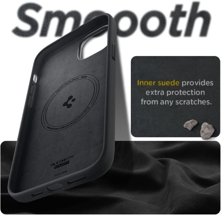 Захисна накладка Spigen (SGP) Silicone Fit (MagFit) для Apple iPhone 14 Plus - Black: фото 14 из 16