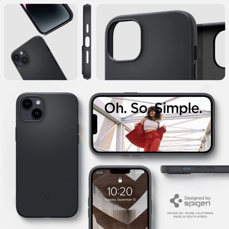 Захисна накладка Spigen (SGP) Silicone Fit (MagFit) для Apple iPhone 14 Plus - Black: фото 16 из 16