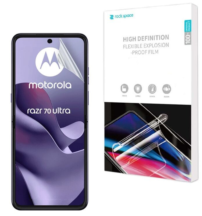 Защитная пленка на экран RockSpace Explosion-Proof SuperClear для Motorola Razr 70 Ultra: фото 1 из 10