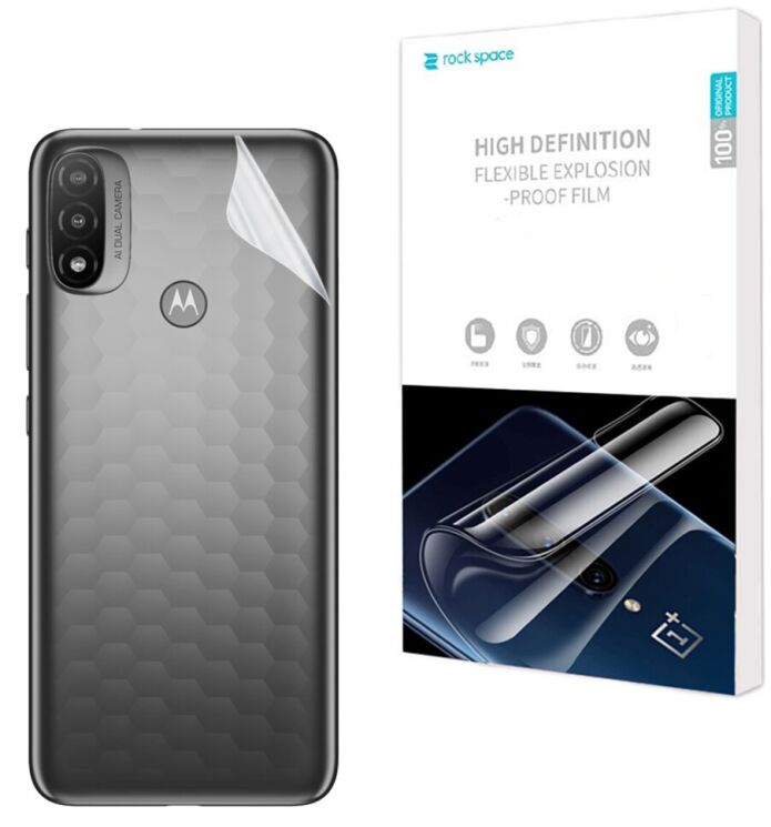 Захисна плівка на задню панель RockSpace Explosion-Proof SuperClear для Motorola Moto E20: фото 1 з 9