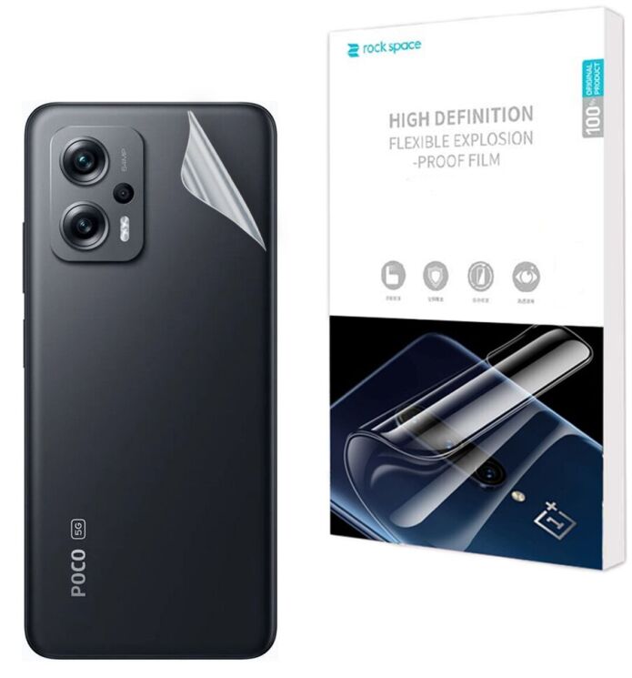 Захисна плівка на задню панель RockSpace Explosion-Proof SuperClear для Xiaomi Poco X4 GT: фото 1 з 9