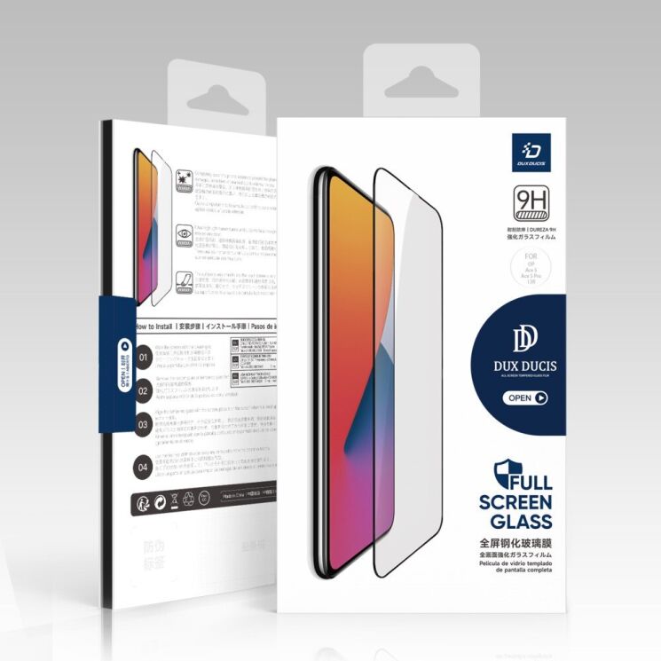 Защитное стекло DUX DUCIS Full Glue для OnePlus 13R / Ace 5 / Ace 5 Pro - Black: фото 7 из 7