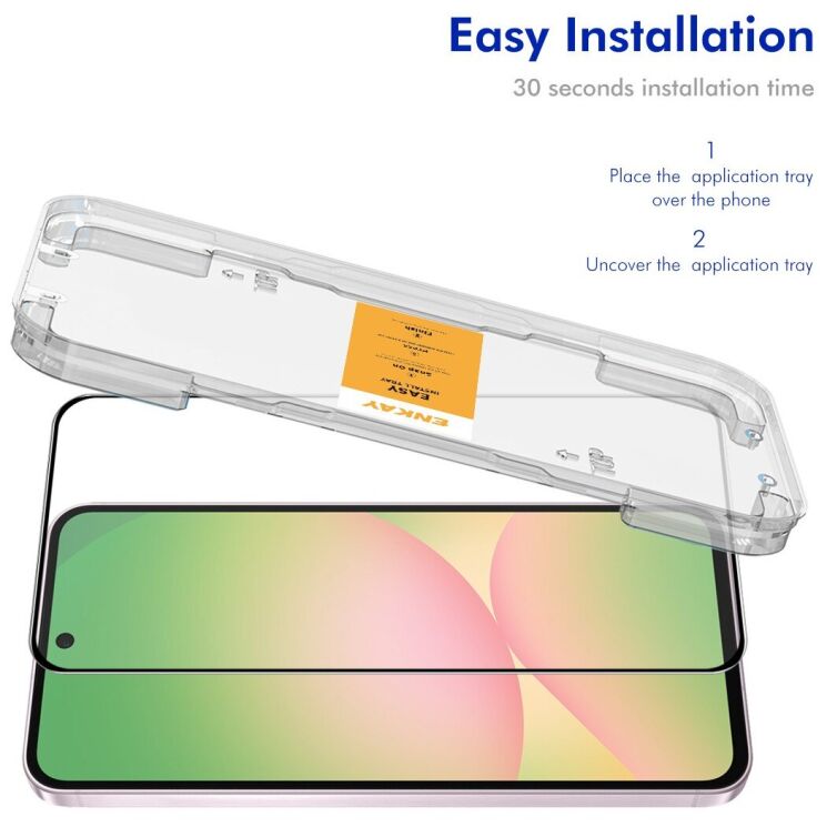Защитное стекло ENKAY Easy Install Full Glue для Samsung Galaxy A27 (A276) - Black: фото 2 из 7