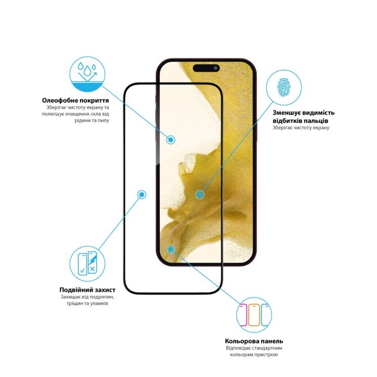 Захисне скло Global Full Glue для iPhone 15 Pro Max - Black (339444B) Захисне скло Global Full Glue для iPhone 15 Pro Max - Black: фото 4 з 4