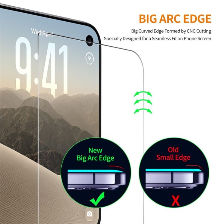 Защитное стекло HAT PRINCE 0.26mm для iPhone Duo (435030) Защитное стекло HAT PRINCE 0.26mm для iPhone Duo: фото 2 из 6