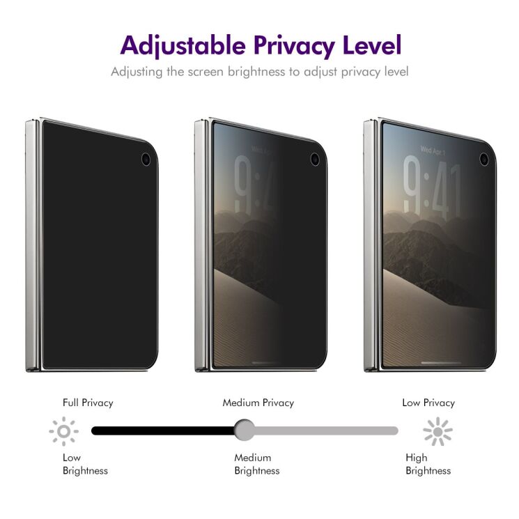 Защитное стекло HAT PRINCE Privacy для iPhone Duo - Black (435052B) Защитное стекло HAT PRINCE Privacy для iPhone Duo - Black: фото 4 из 7
