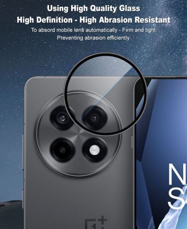 Защитное стекло IMAK Install Black Glass Lens для OnePlus 13R / Ace 5 / Ace 5 Pro - Black: фото 11 из 11