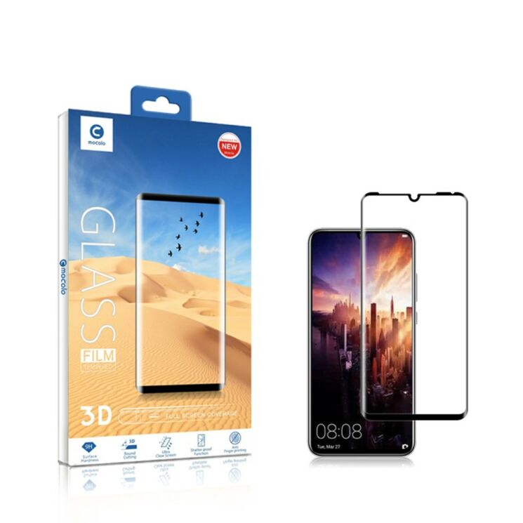 Защитное стекло MOCOLO 3D Curved Full Size для Huawei P30 Pro - Black: фото 6 из 12