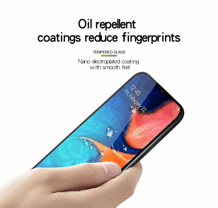 Защитное стекло MOFI 9H Full Cover Glass для Samsung Galaxy A20 (A205) - Black: фото 11 из 14