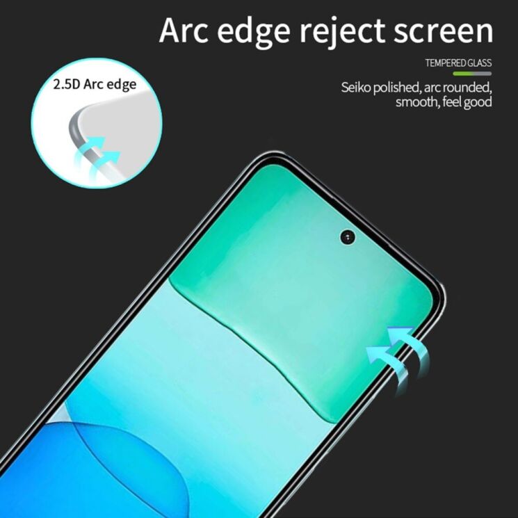 Защитное стекло MOFI Full Glue Protect для Xiaomi Redmi 13 - Black: фото 5 из 13