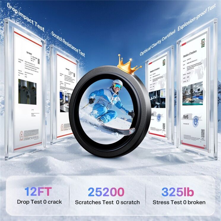 Захисне скло на камеру TORRAS Lensguard для iPhone 17 Pro - Black: фото 6 з 6