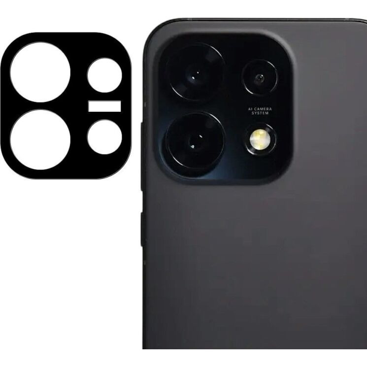 Защитное стекло на заднюю камеру Deexe Black Camera Lens для OPPO Reno 16 Pro - Black: фото 1 из 2